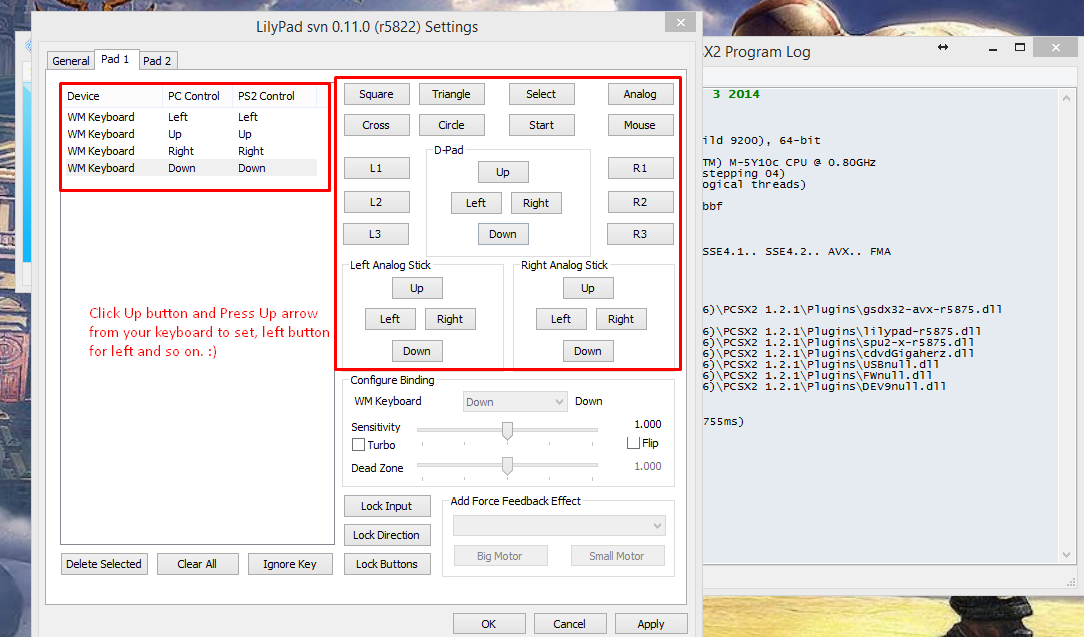 pcsx2 keyboard controls